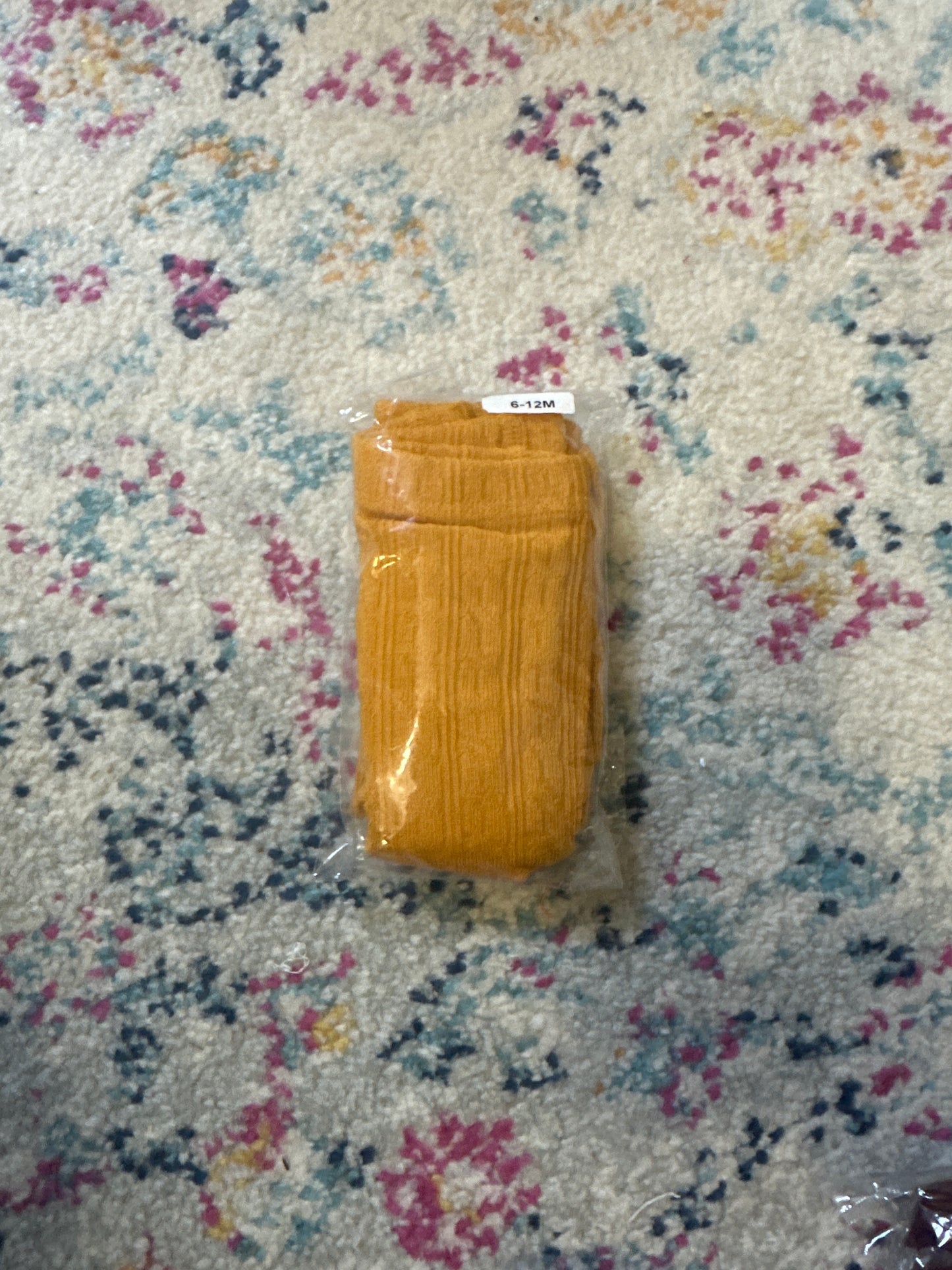 Little Stocking FOOTLESS Cable Knit Tights - marigold
