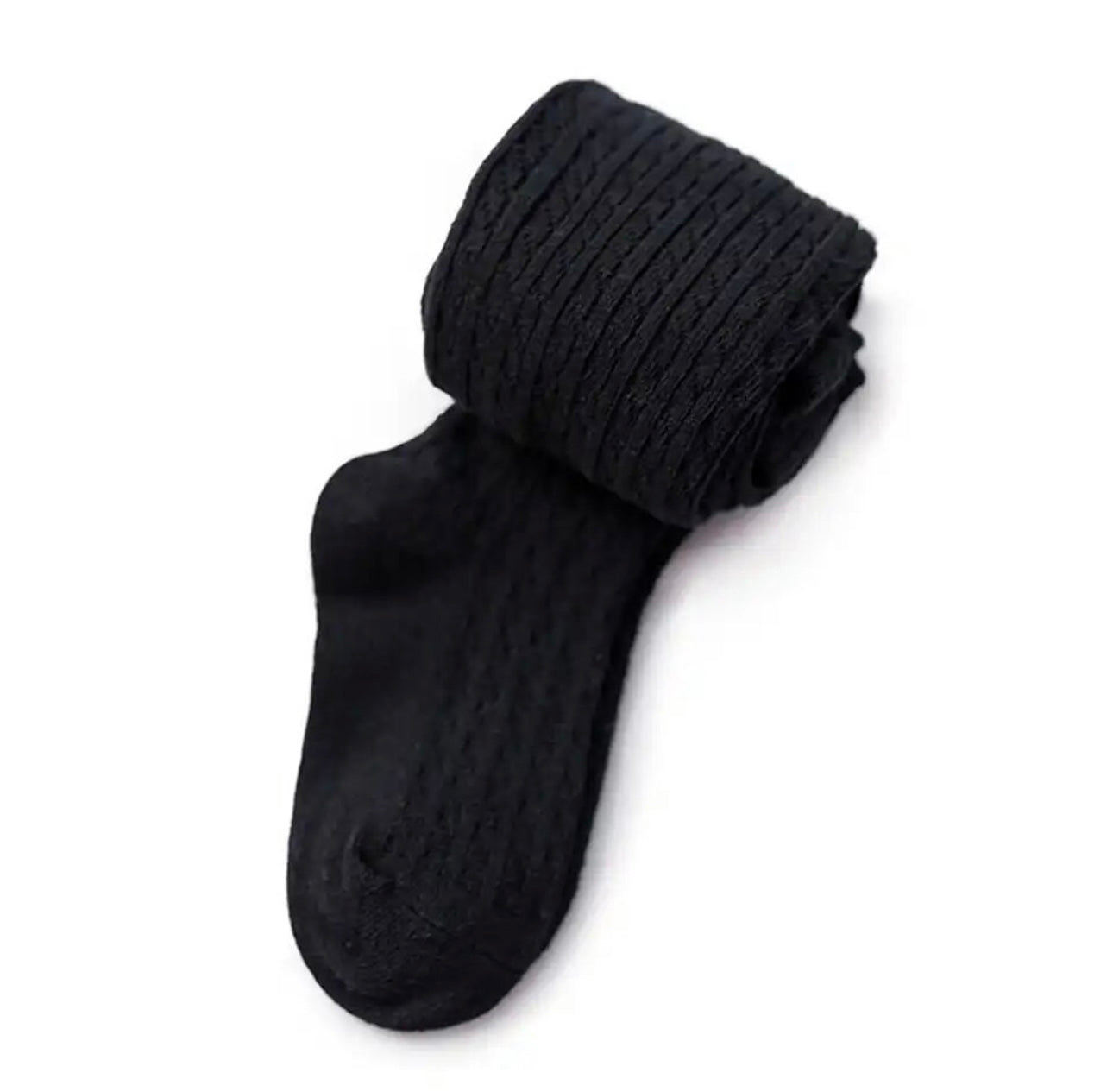 NEW Fall Cable Tights - black