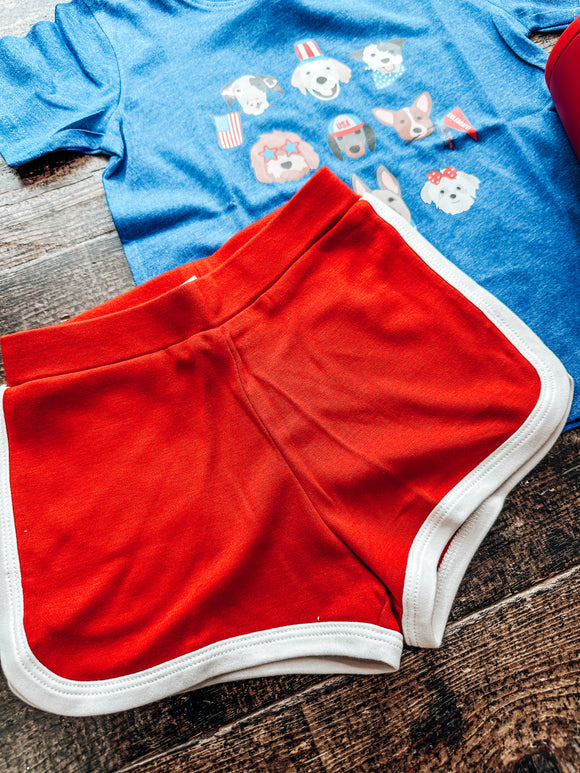 Vintage Track Shorts - cherry
