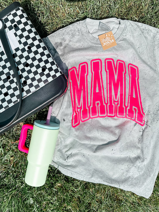 Colorblast MAMA Neon Pink Tee