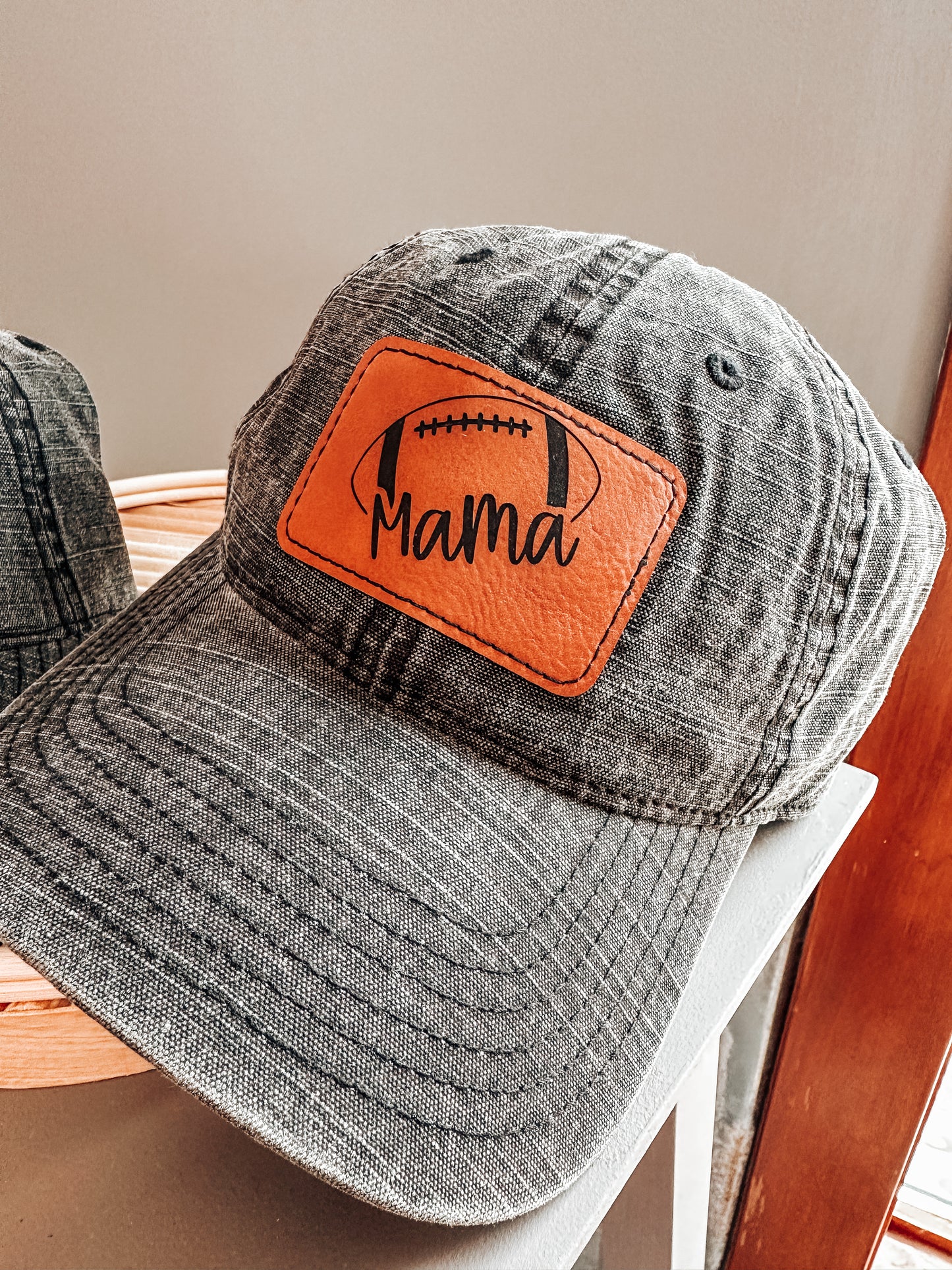 MAMA Ballcap Leather Patch Hats