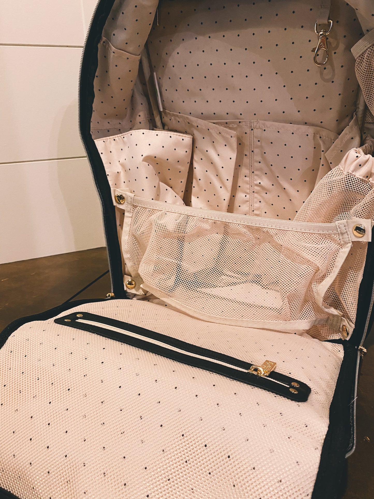 Jettsetter Black Leather Boss Backpack Diaper Bag by Itzy Ritzy