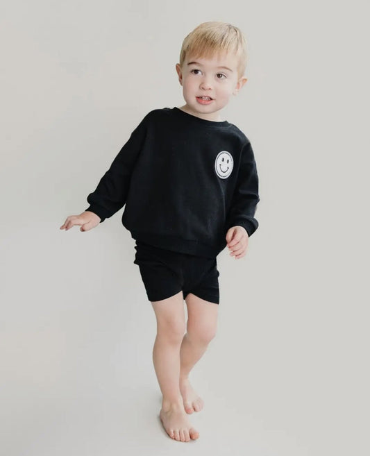 Basic Vibes Black Short Set