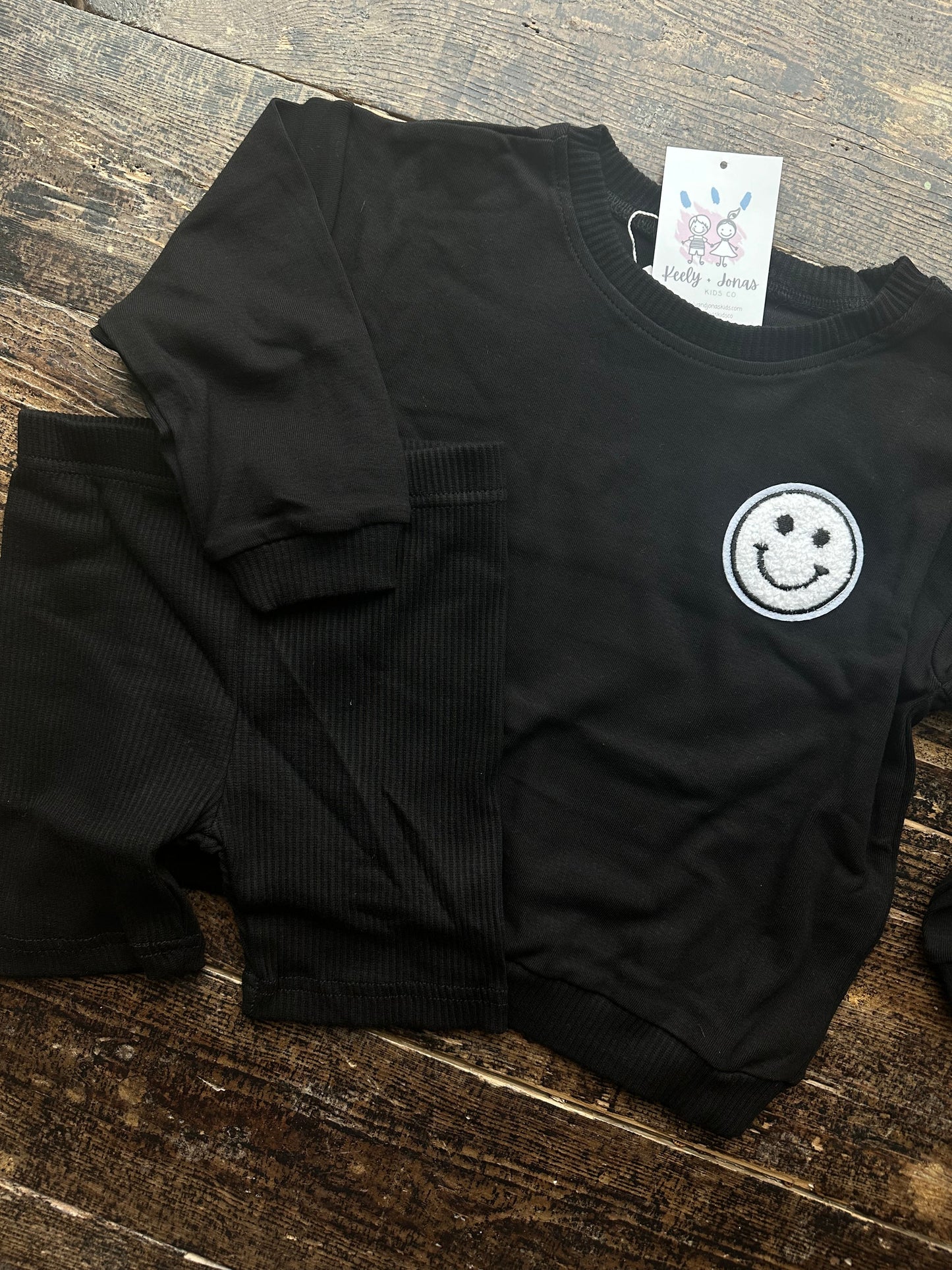 Basic Vibes Black Short Set
