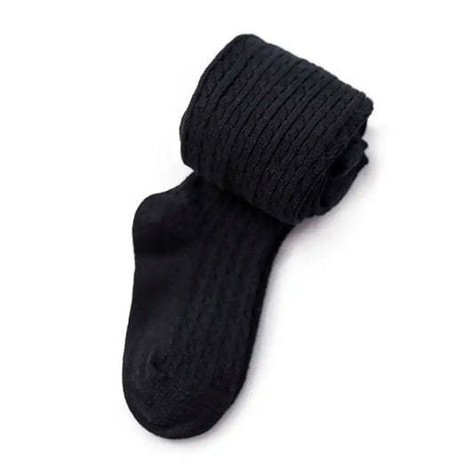 NEW Fall Cable Tights - black
