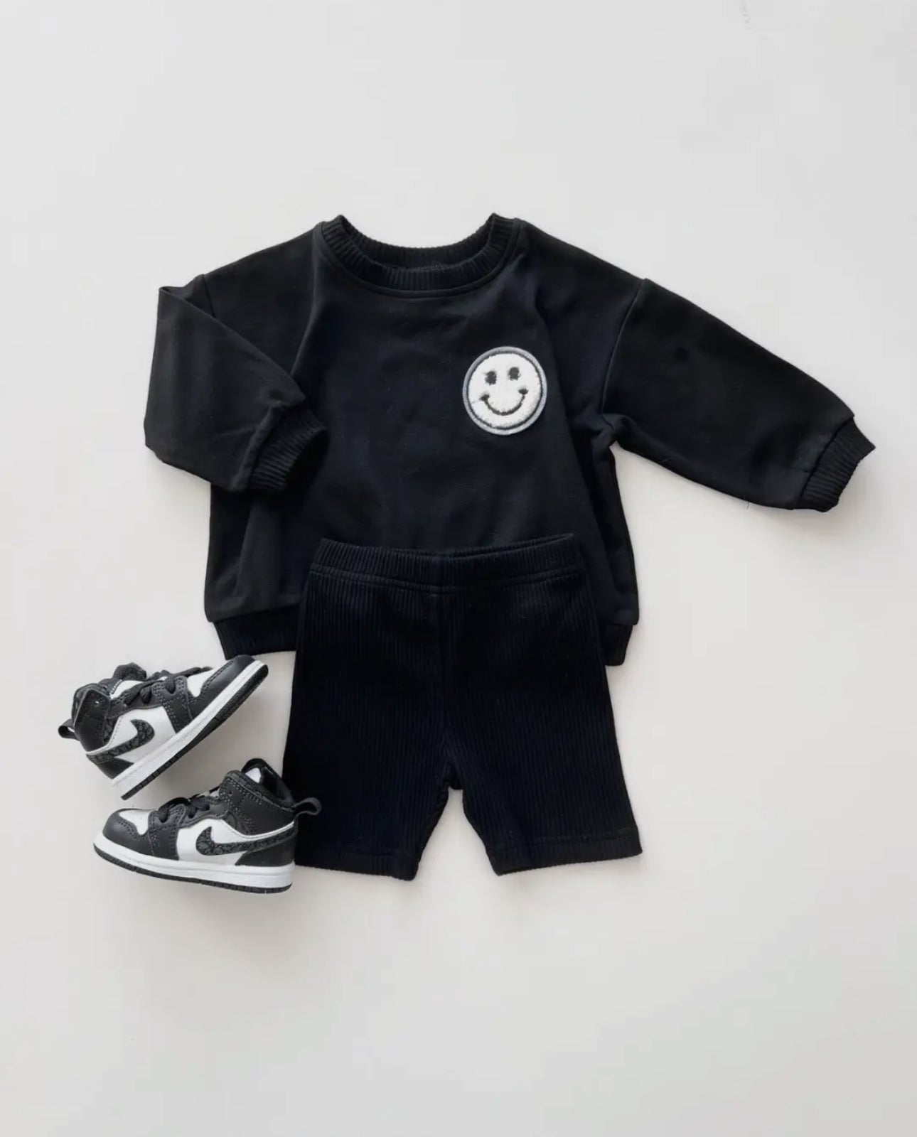 Basic Vibes Black Short Set