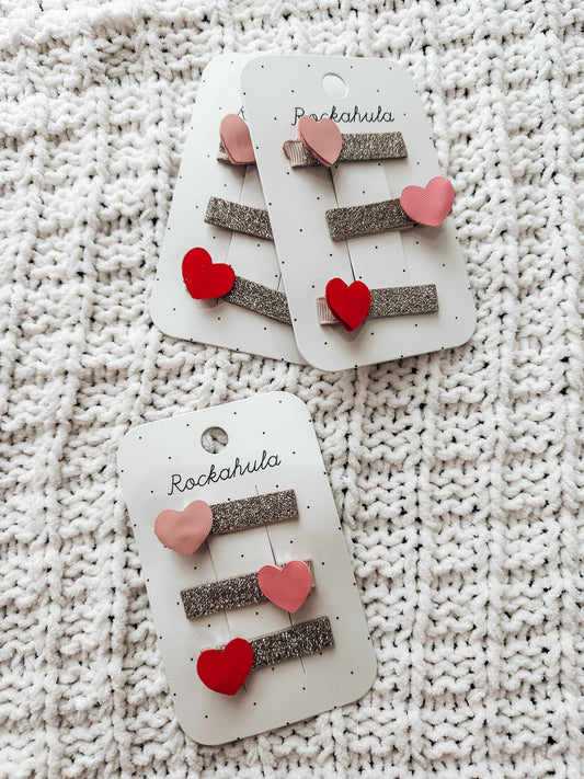 Heartbreaker Glitter Bar Clips