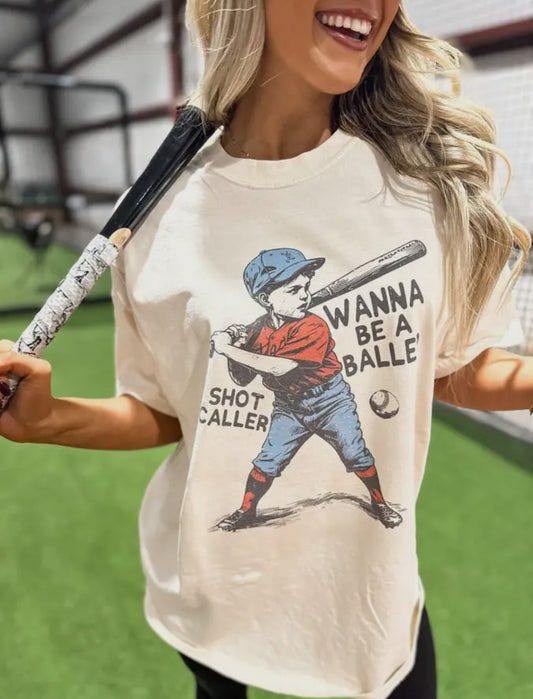 Baller Baseball Mama Tee