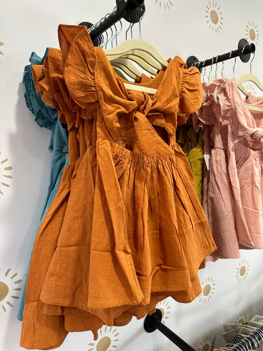 Summer Flutter Dress - orange