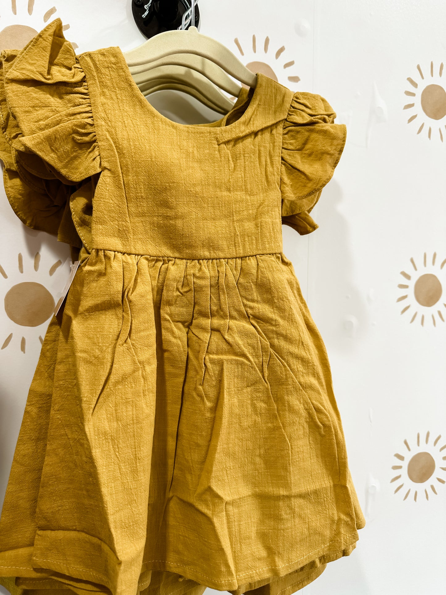 Summer Flutter Dress - yellow