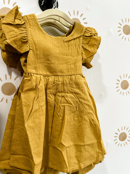 Summer Flutter Dress - yellow
