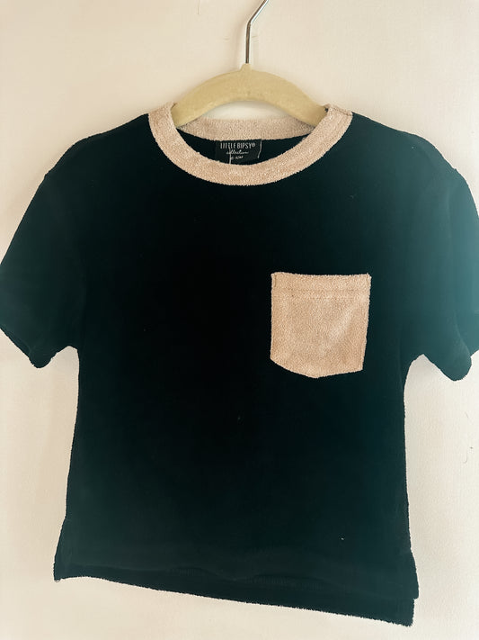 Little Bipsy Black Terry Top
