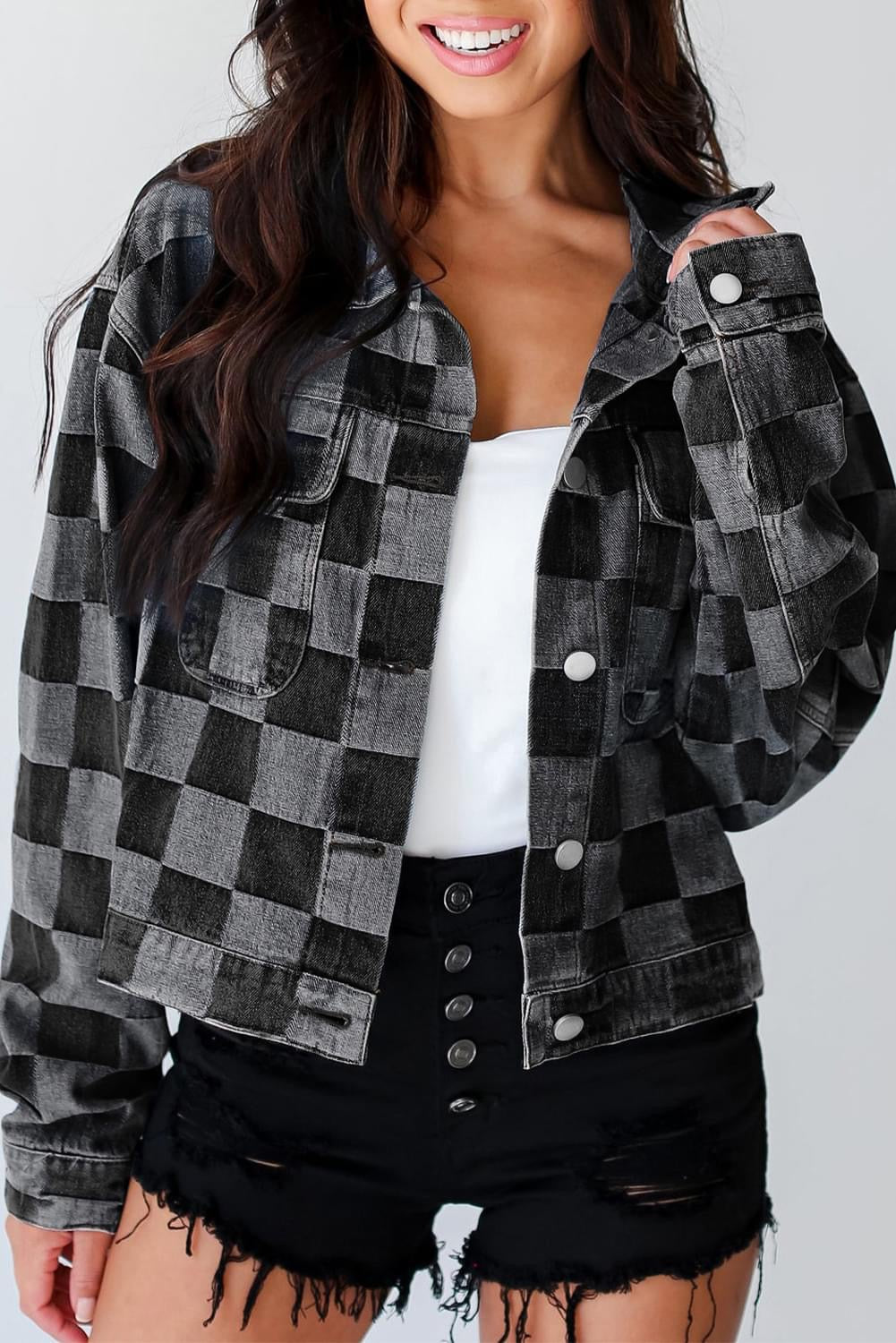 Check Mate Denim Jacket - adult