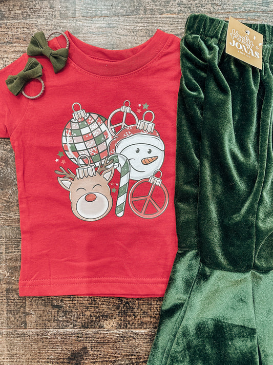 Disco Christmas Red Tee