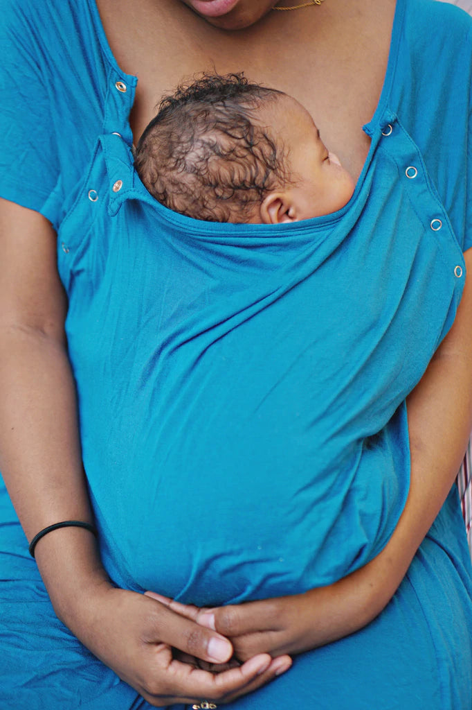 Mama Maternity Gown || blue