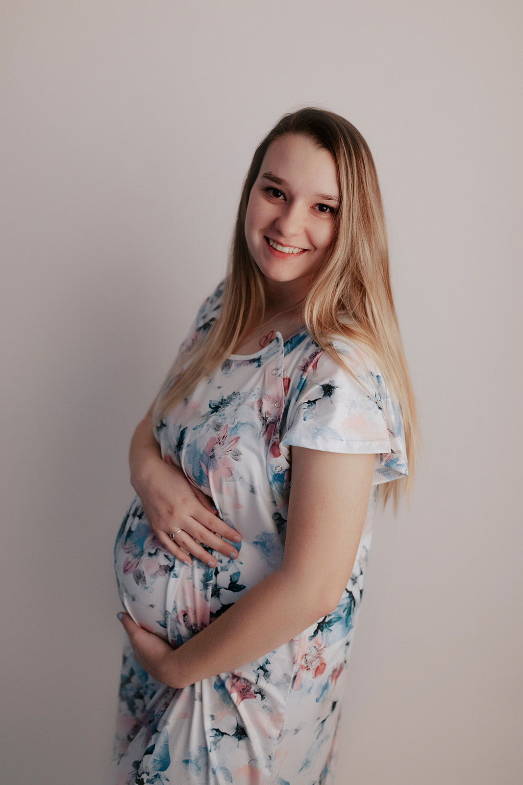 Mama Maternity Gown || watercolor floral