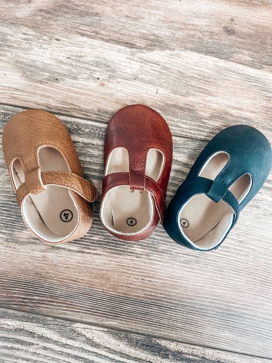 MJ T-Strap Leather Shoes