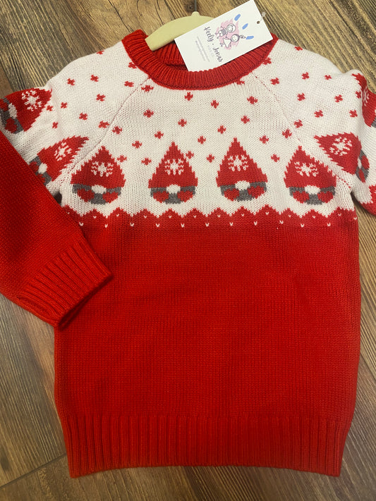 Holi-Gnome Red Sweater
