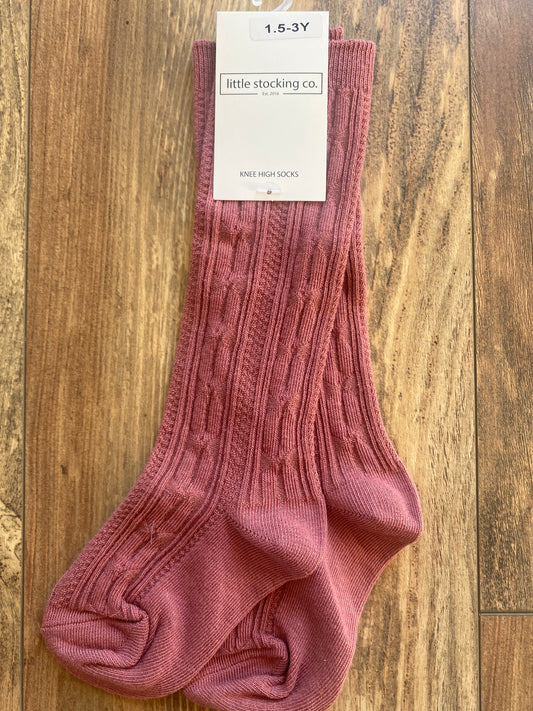 Little Stocking Knee High Socks - mauve