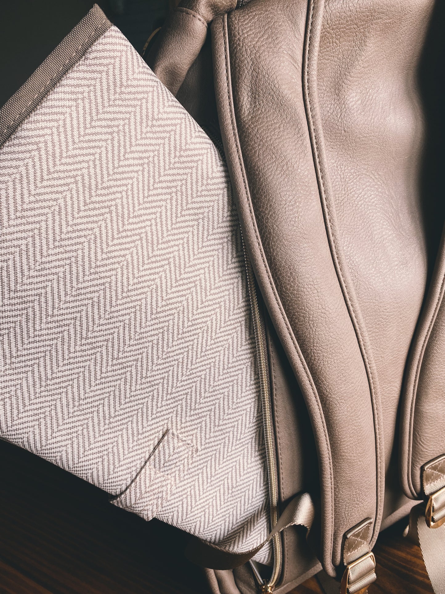 Vanilla Latte Boss Backpack Diaper Bag by Itzy Ritzy