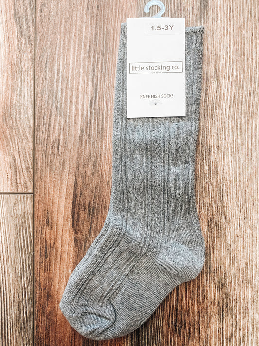 Little Stocking Knee High Socks - gray