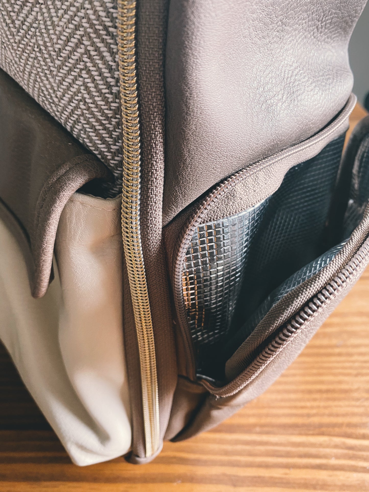 Vanilla Latte Boss Backpack Diaper Bag by Itzy Ritzy